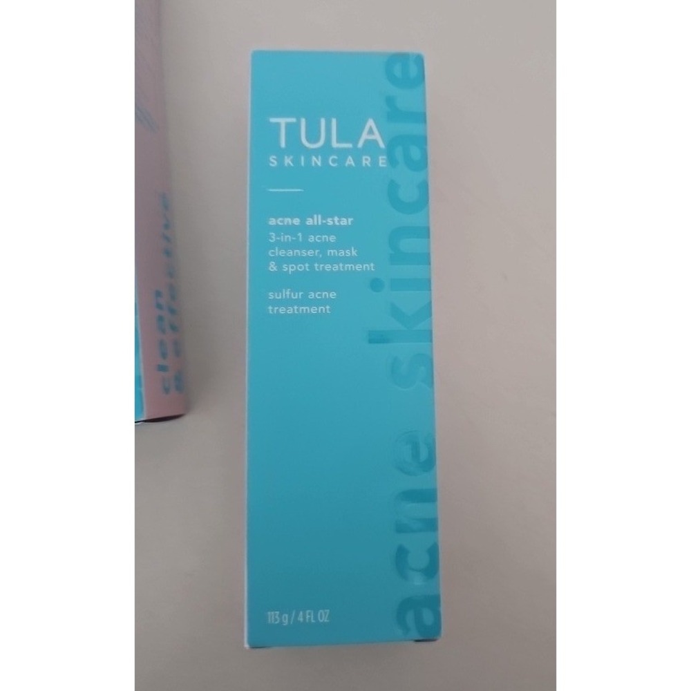 Tula Skincare Acne All-Star 3-in-1 Cleanser Mask & Spot Treatment 4oz Sulfur